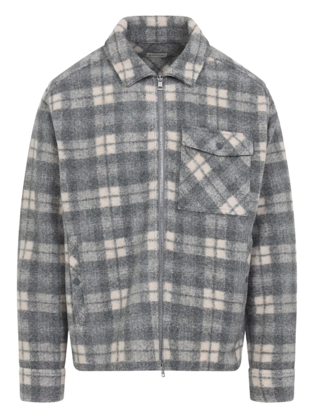 Куртка-рубашка на молнии с клетчатым принтом MONCLER, серый
Куртка-рубашка на молнии с клетчатым принтом MONCLER, серый