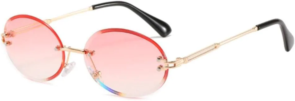 Ретро-очки овальной формы для женщин и мужчин, модные винтажные, золотистые, без оправы, тонированные линзы, защита от УФ-излучения UV400 generic, Gold Red
Ретро-очки овальной формы для женщин и мужчин, модные винтажные, золотистые, без оправы, тонированные линзы, защита от УФ-излучения UV400 generic, Gold Red