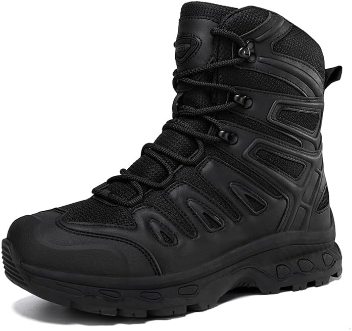Мужские тактические военные ботинки с боковой молнией, легкие мотоботы, боевые армейские ботинки для мужчин, рабочая и походная обувь Senlongbao, черный
Мужские тактические военные ботинки с боковой молнией, легкие мотоботы, боевые армейские ботинки для мужчин, рабочая и походная обувь Senlongbao, черный