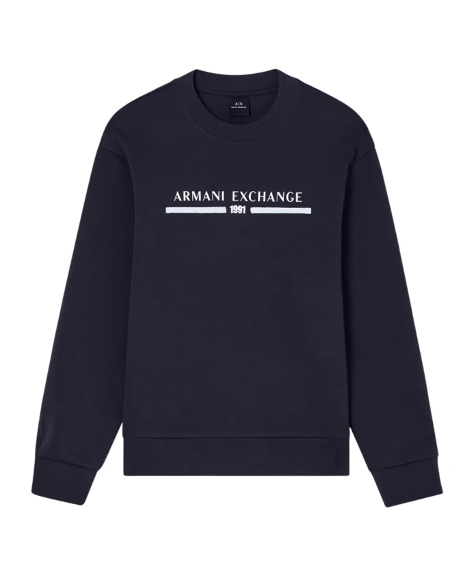 Пуловер с длинными рукавами и круглым вырезом и логотипом Armani Exchange, синий
Пуловер с длинными рукавами и круглым вырезом и логотипом Armani Exchange, синий