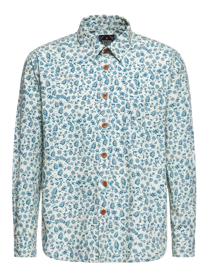 Рубашка King Kerosin с длинными рукавами и матросскими татуировками светло-голубого цвета King Kerosin
Рубашка King Kerosin с длинными рукавами и матросскими татуировками светло-голубого цвета King Kerosin