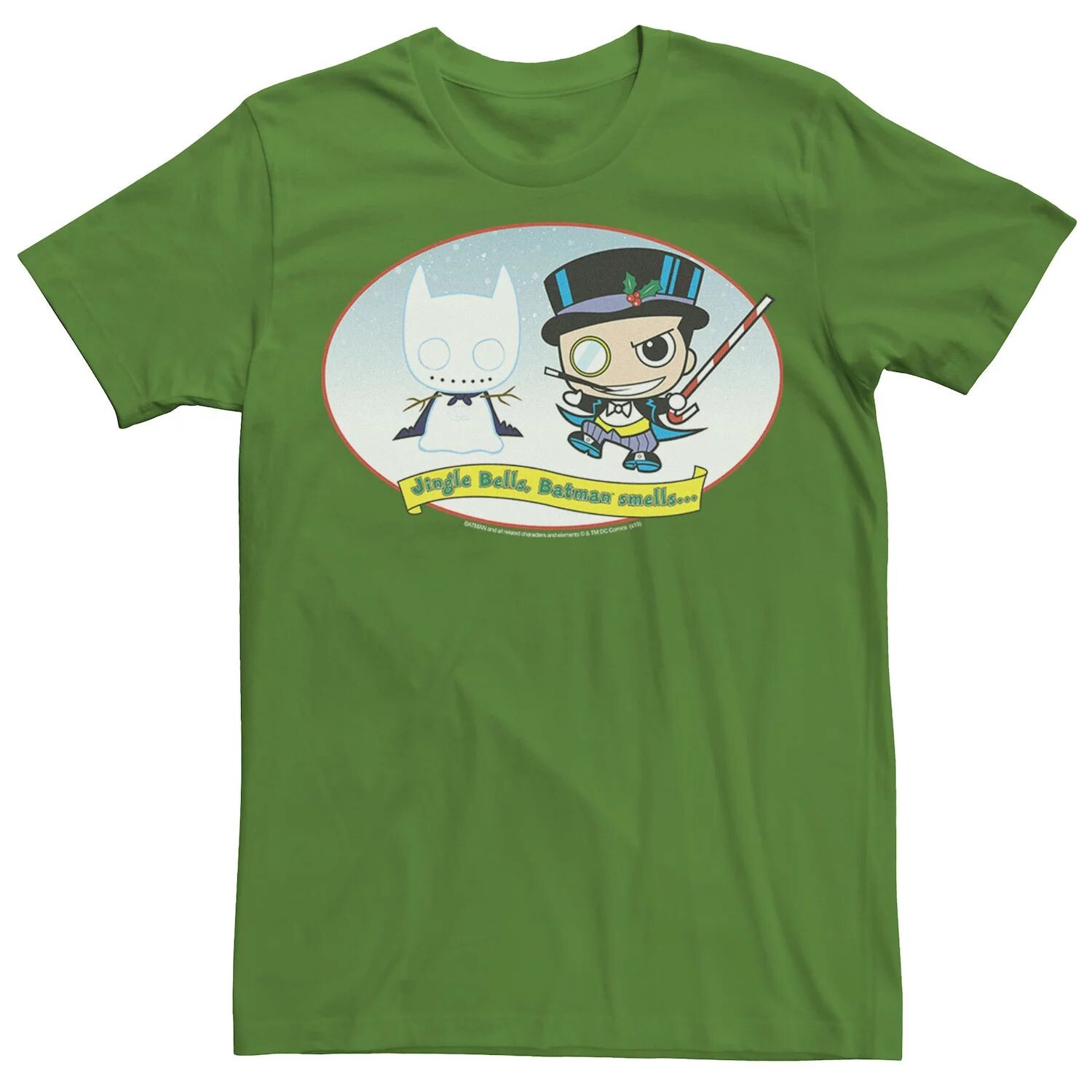 Мужская рождественская футболка The Penguin Jingle Bells Batman Smells DC Comics
Мужская рождественская футболка The Penguin Jingle Bells Batman Smells DC Comics