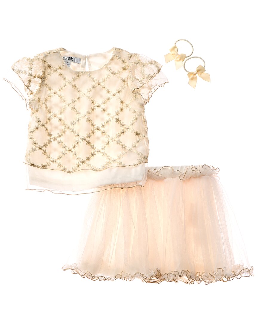 Badgley Mischka Вышитый комплект из топа и юбки, черный
Badgley Mischka Вышитый комплект из топа и юбки, черный