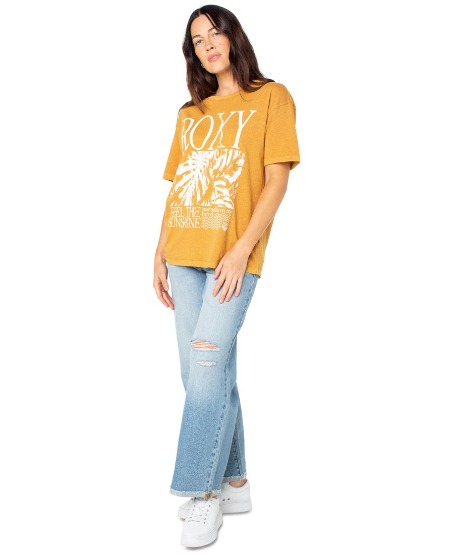 Детская хлопковая футболка с графическим принтом "Почувствуй солнце" Roxy, Honey Yellow
Детская хлопковая футболка с графическим принтом "Почувствуй солнце" Roxy, Honey Yellow