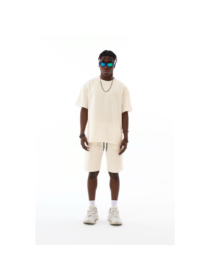 Мужской летний комплект - футболка и короткие брюки-джоггеры кремового цвета Ossy Homer, Бежевый, Мужской летний комплект - футболка и короткие брюки-джоггеры кремового цвета Ossy Homer
Мужской летний комплект - футболка и короткие брюки-джоггеры кремового цвета Ossy Homer, Бежевый, Мужской летний комплект - футболка и короткие брюки-джоггеры кремового цвета Ossy Homer