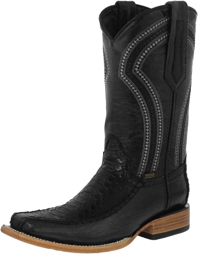Мужские черные ковбойские сапоги Texas Legacy с узором из кожи питона и длинным квадратным носком
Мужские черные ковбойские сапоги Texas Legacy с узором из кожи питона и длинным квадратным носком