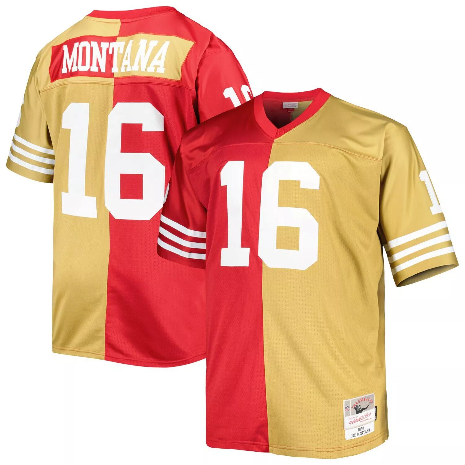 Мужская футболка Mitchell & Ness Joe Montana Scarlet/Gold San Francisco 49ers Big & Tall Split Legacy Retired Player, реплика Джерси
Мужская футболка Mitchell & Ness Joe Montana Scarlet/Gold San Francisco 49ers Big & Tall Split Legacy Retired Player, реплика Джерси