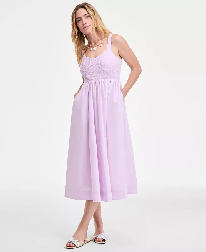 Женское платье-миди из хлопка со сборками On 34th, фиолетовый
Женское платье-миди из хлопка со сборками On 34th, фиолетовый