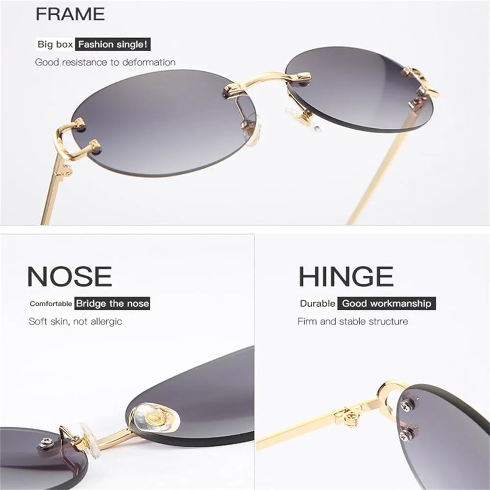 Ретро овальные солнцезащитные очки без оправы для женщин и мужчин, винтажные синие солнцезащитные очки без оправы, маленькие круглые солнцезащитные очки VFDHN, C3
Ретро овальные солнцезащитные очки без оправы для женщин и мужчин, винтажные синие солнцезащитные очки без оправы, маленькие круглые солнцезащитные очки VFDHN, C3