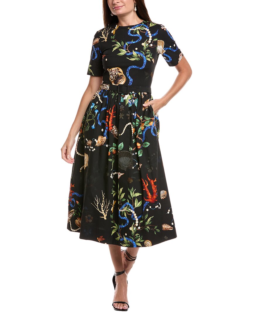 Oscar de la Renta Приталенное миди-платье, черный
Oscar de la Renta Приталенное миди-платье, черный