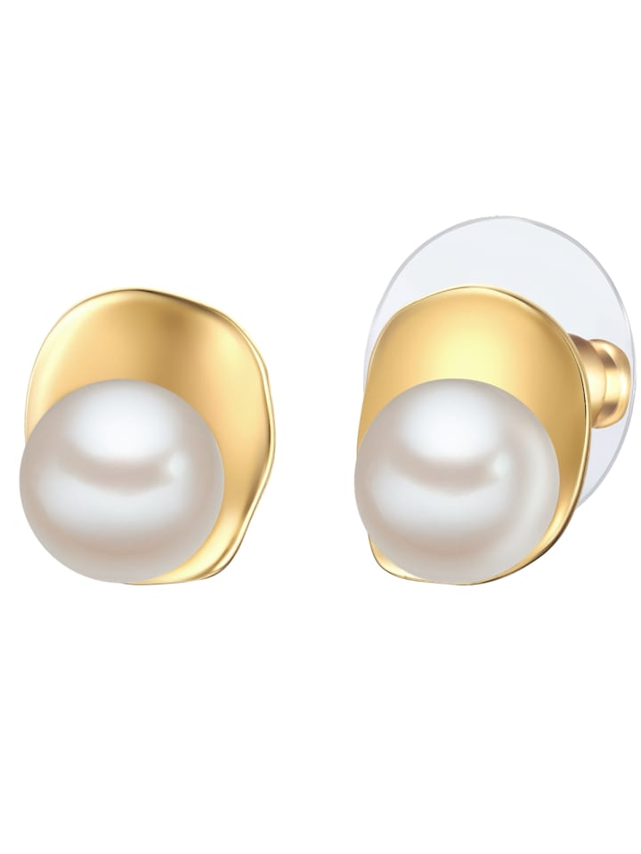 Yokoamii Металлические серьги-гвоздики с культивированным пресноводным жемчугом в оправе из желтого золота
Yokoamii Металлические серьги-гвоздики с культивированным пресноводным жемчугом в оправе из желтого золота