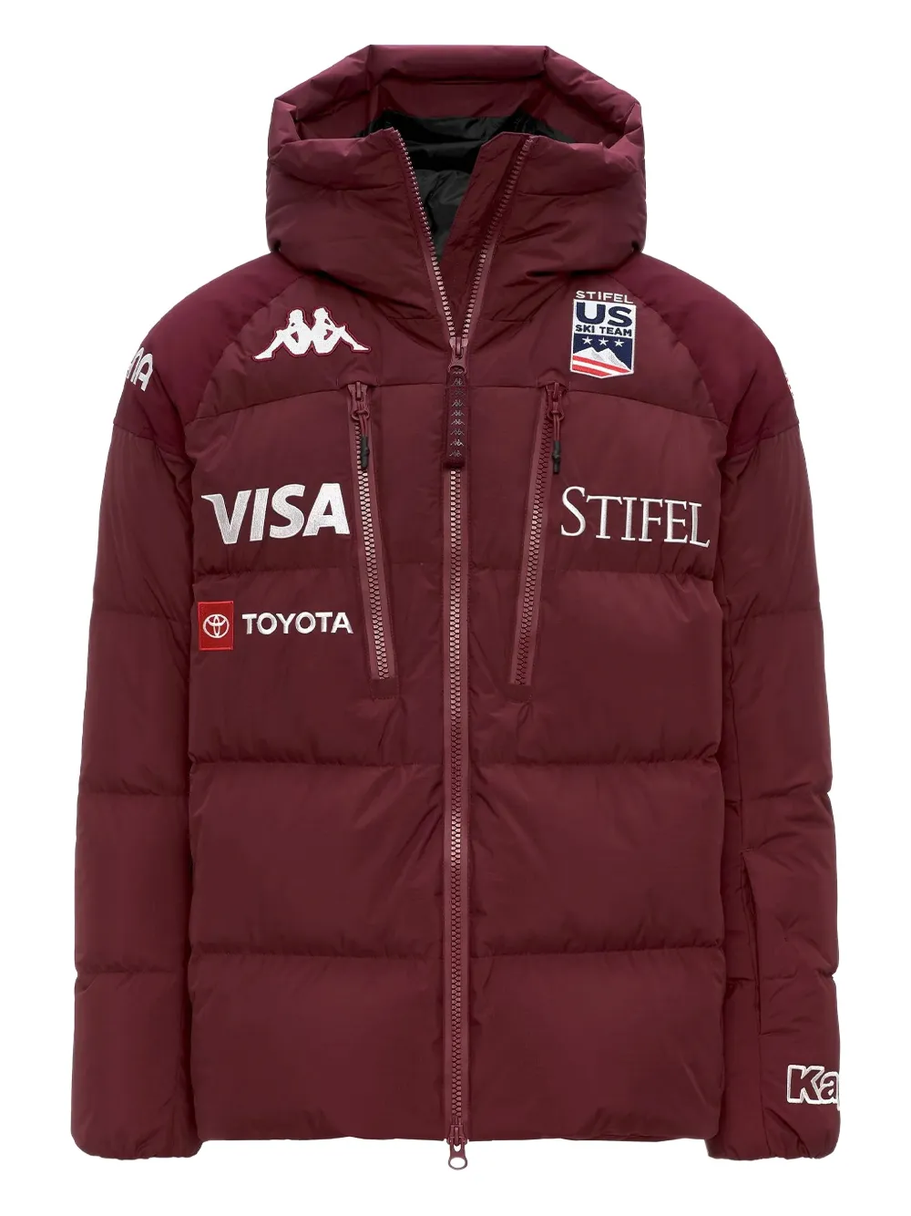 Дутый пуховик с капюшоном Kappa, красный
Дутый пуховик с капюшоном Kappa, красный