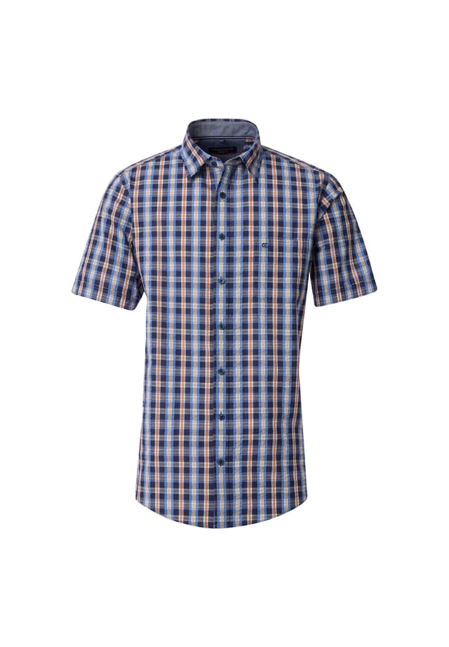 Повседневная рубашка с коротким рукавом в клетку свободного покроя Casamoda, синий
Повседневная рубашка с коротким рукавом в клетку свободного покроя Casamoda, синий