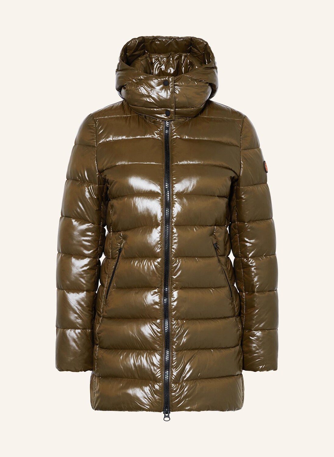 Стеганая куртка со съемным капюшоном SAVE THE DUCK, хаки 
Стеганая куртка со съемным капюшоном SAVE THE DUCK, хаки