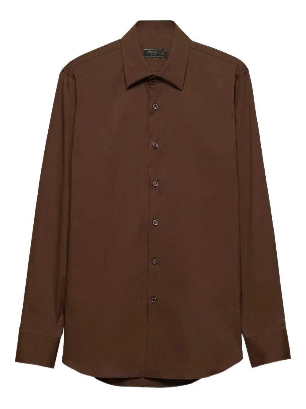 Рубашка с классическим воротником Prada, коричневый
Рубашка с классическим воротником Prada, коричневый
