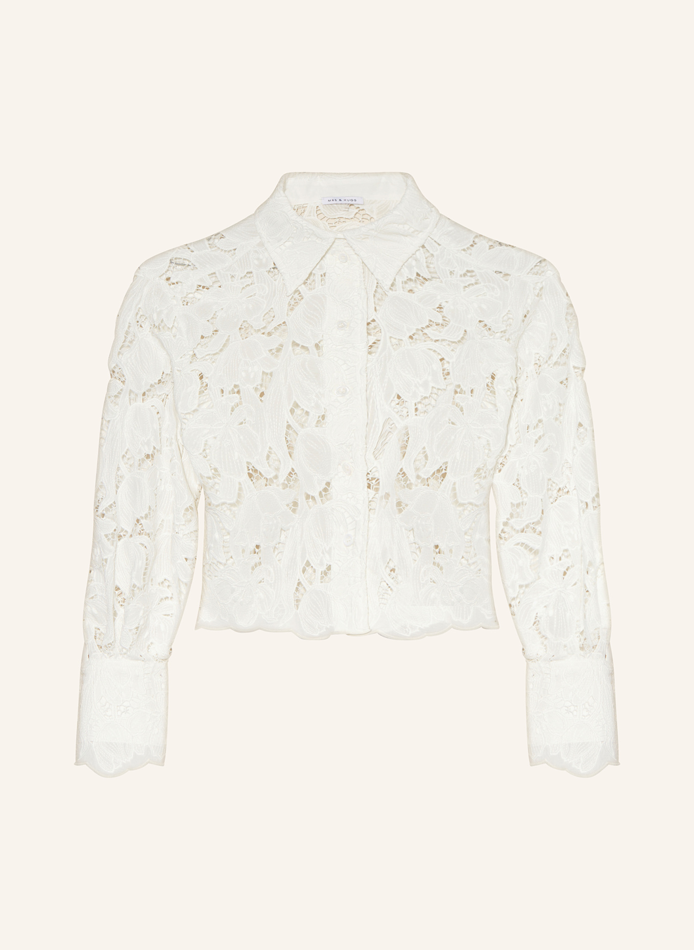 Блузка-Рубашка из ажурного кружева Mrs & Hugs, белый
Блузка-Рубашка из ажурного кружева Mrs & Hugs, белый