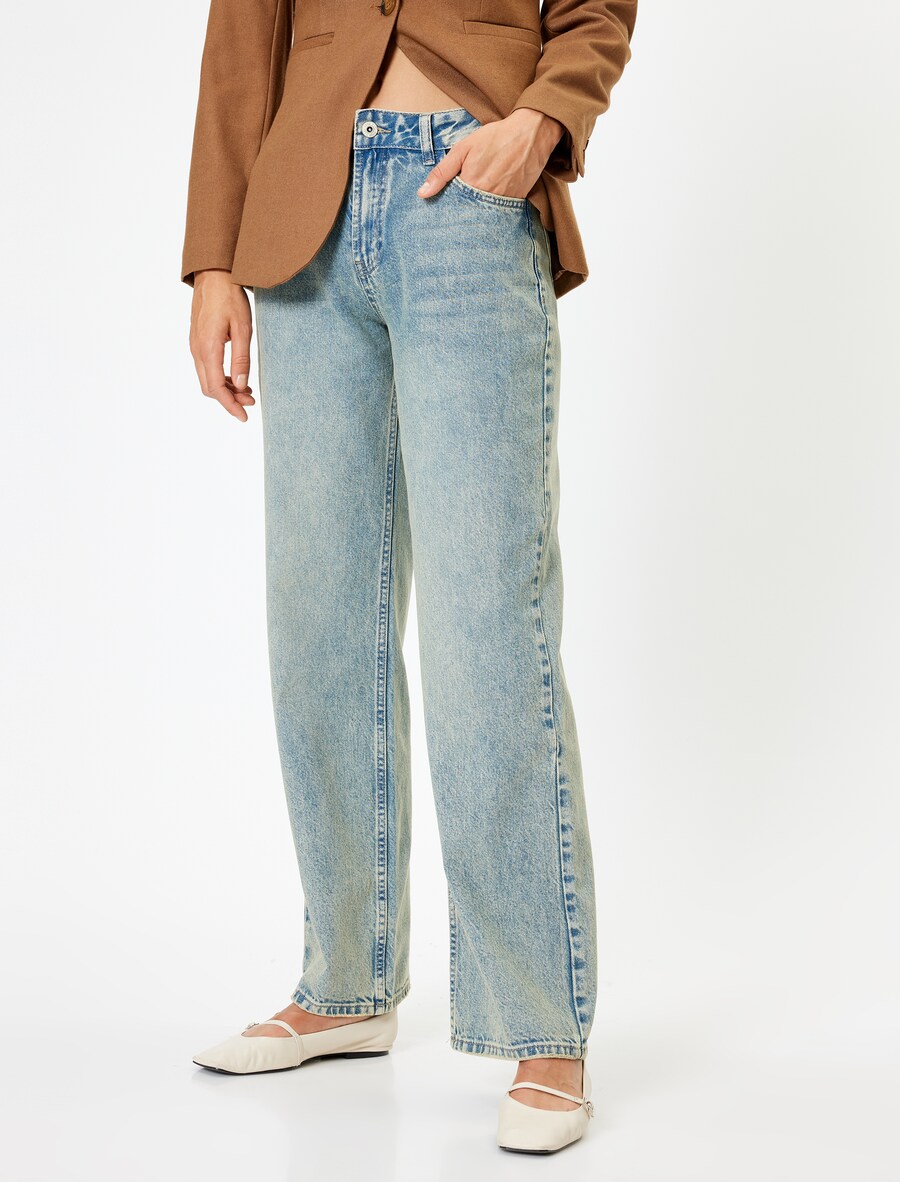 Джинсы свободного кроя Koton, синий деним
Джинсы свободного кроя Koton, синий деним