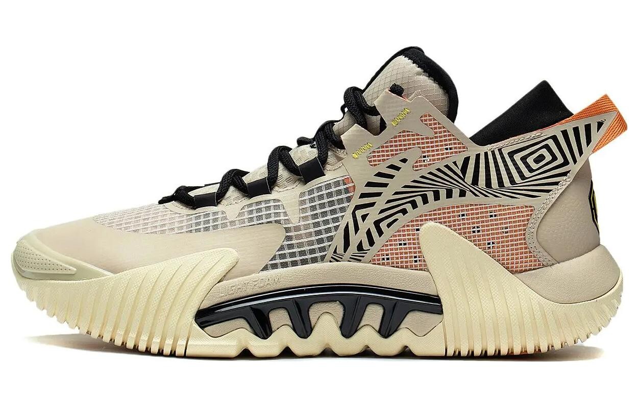 Баскетбольные кроссовки Badfive 2 Low мужские с низким верхом бежевого цвета Lining