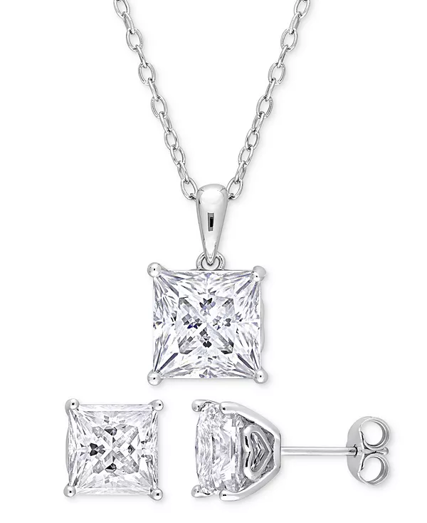 Комплект из двух серег-гвоздиков и подвески «принцесса» с муассанитом (9 карат) длиной 18 дюймов из стерлингового серебра Macy'S, moissanite
Комплект из двух серег-гвоздиков и подвески «принцесса» с муассанитом (9 карат) длиной 18 дюймов из стерлингового серебра Macy'S, moissanite