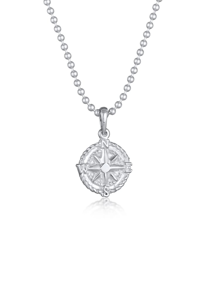 KUZZOI Колье из серебра 925 пробы с компасом и шариком из серебра
KUZZOI Колье из серебра 925 пробы с компасом и шариком из серебра