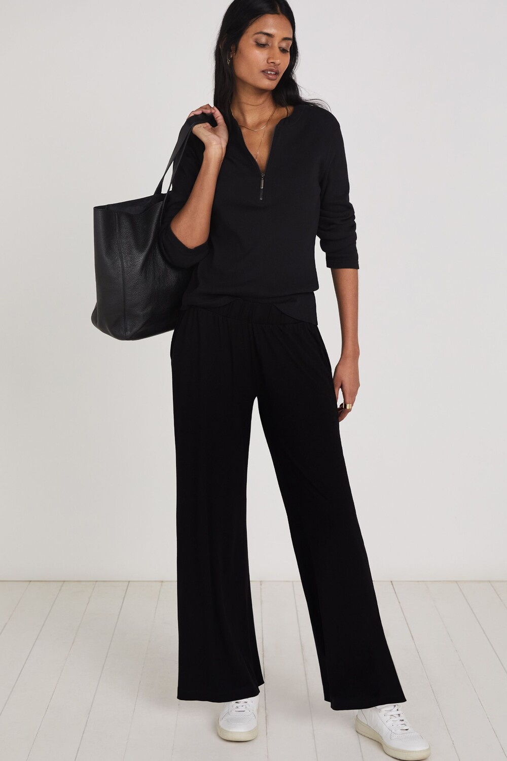 Черные брюки-палаццо от Lenzing Ecovero Baukjen, черный
Черные брюки-палаццо от Lenzing Ecovero Baukjen, черный