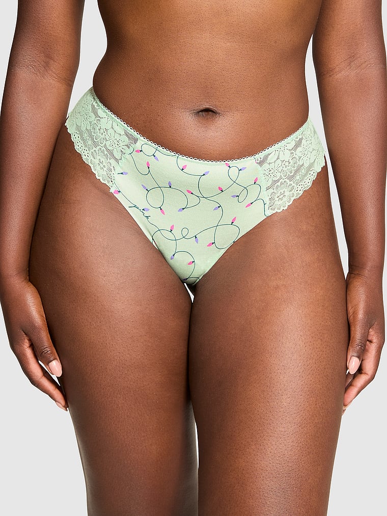 Трусики-Стринги No-Show Pink, lace-trim mint lights print
Трусики-Стринги No-Show Pink, lace-trim mint lights print