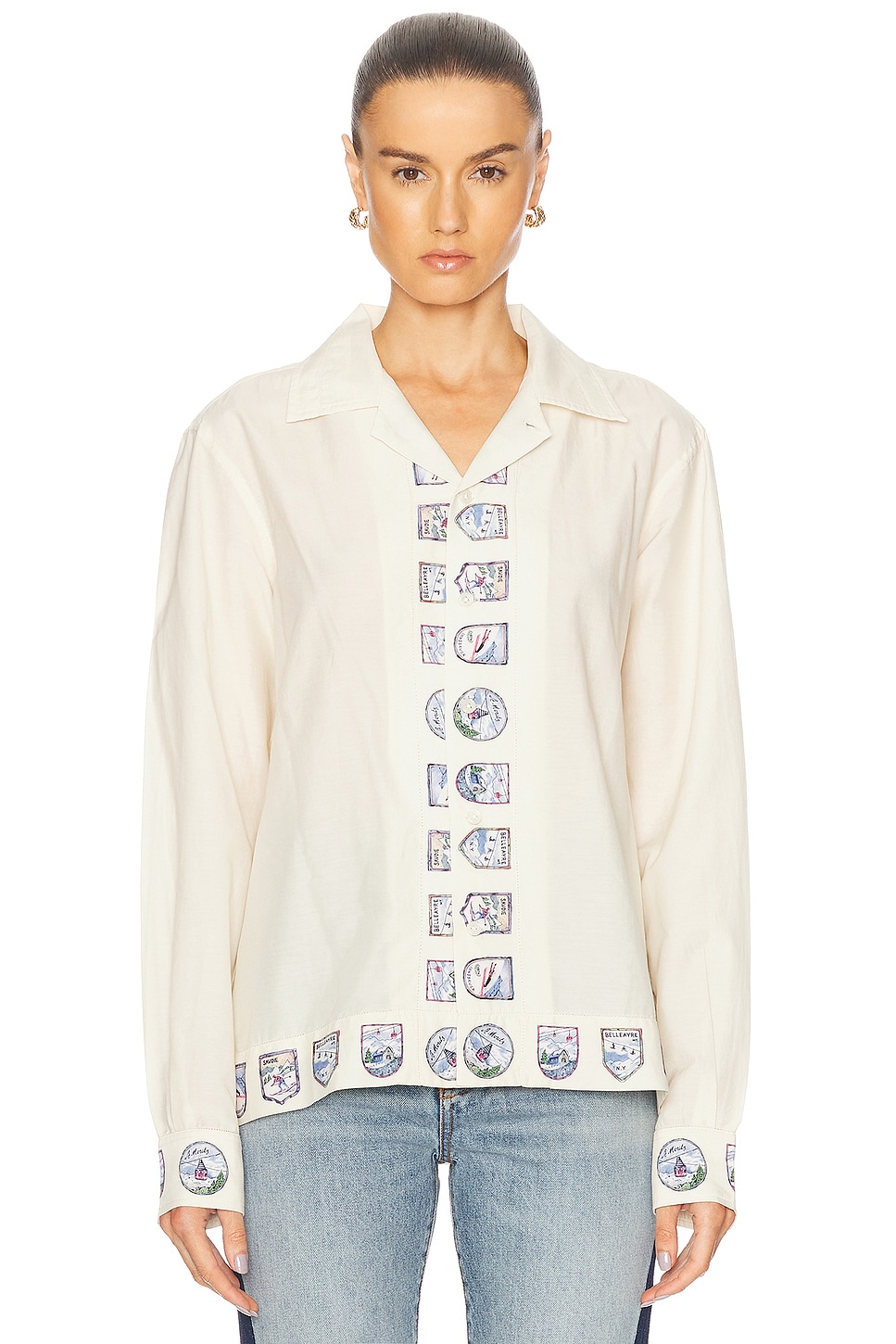 Рубашка с длинным рукавом Ski Season BODE, экрю
Рубашка с длинным рукавом Ski Season BODE, экрю