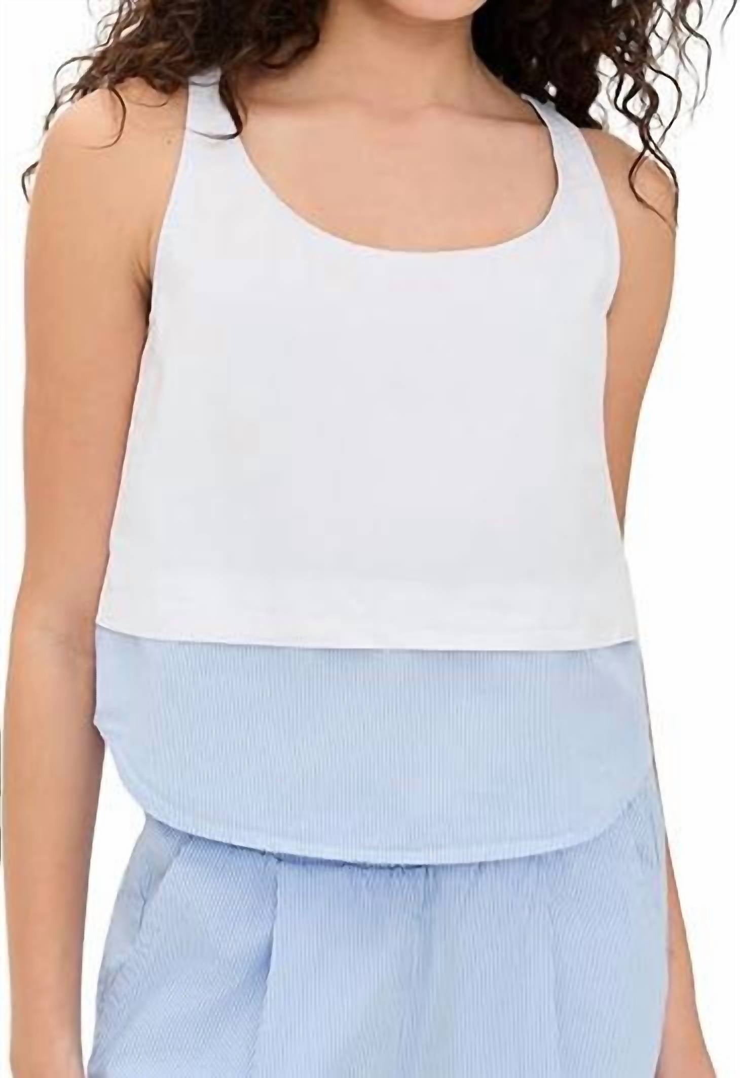 Майка James в тонкую полоску цвета голубо-синий Stateside, голубо-синий
Майка James в тонкую полоску цвета голубо-синий Stateside, голубо-синий