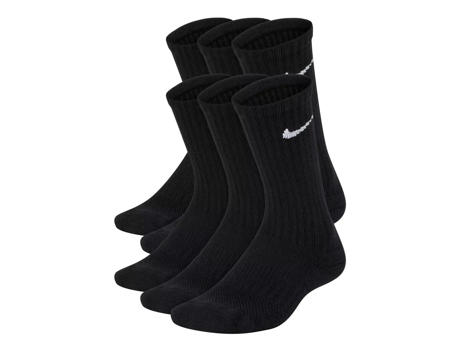 Детские носки Nike Performance Cushioned Crew — 6 шт., черные
Детские носки Nike Performance Cushioned Crew — 6 шт., черные