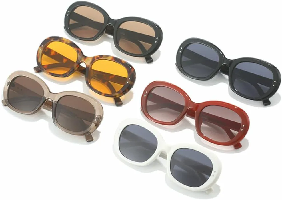 Модные овальные солнцезащитные очки в стиле панк с заклепками для мужчин, защита от УФ-излучения UV400, ретро-очки для женщин, круглые оранжевые TYUVIVO, Black Gray
Модные овальные солнцезащитные очки в стиле панк с заклепками для мужчин, защита от УФ-излучения UV400, ретро-очки для женщин, круглые оранжевые TYUVIVO, Black Gray