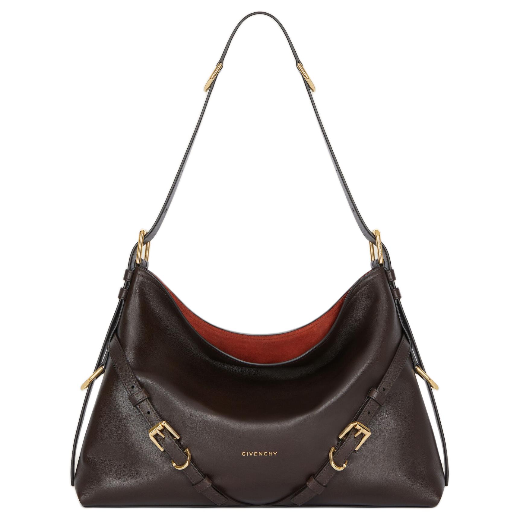 Givenchy Средняя женская кожаная сумка через плечо шоколадного цвета 
Givenchy Средняя женская кожаная сумка через плечо шоколадного цвета