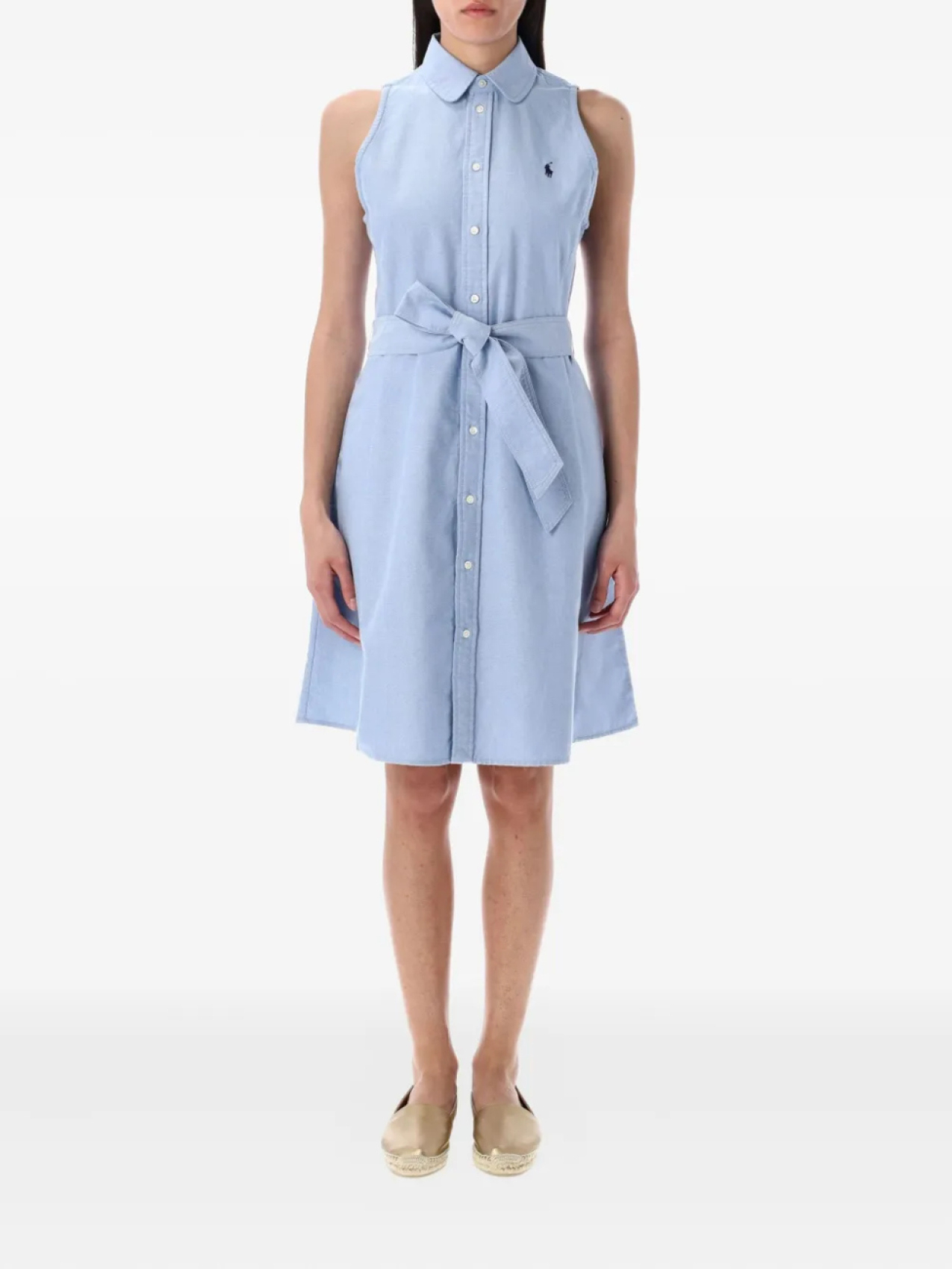 Платье-рубашка без рукавов с поясом Polo Ralph Lauren, синий
Платье-рубашка без рукавов с поясом Polo Ralph Lauren, синий