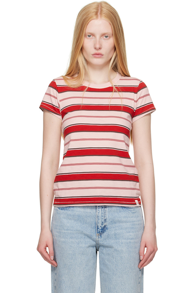 Футболка с полосками в стиле слэб Rag & Bone, цвет pnkmt
Футболка с полосками в стиле слэб Rag & Bone, цвет pnkmt