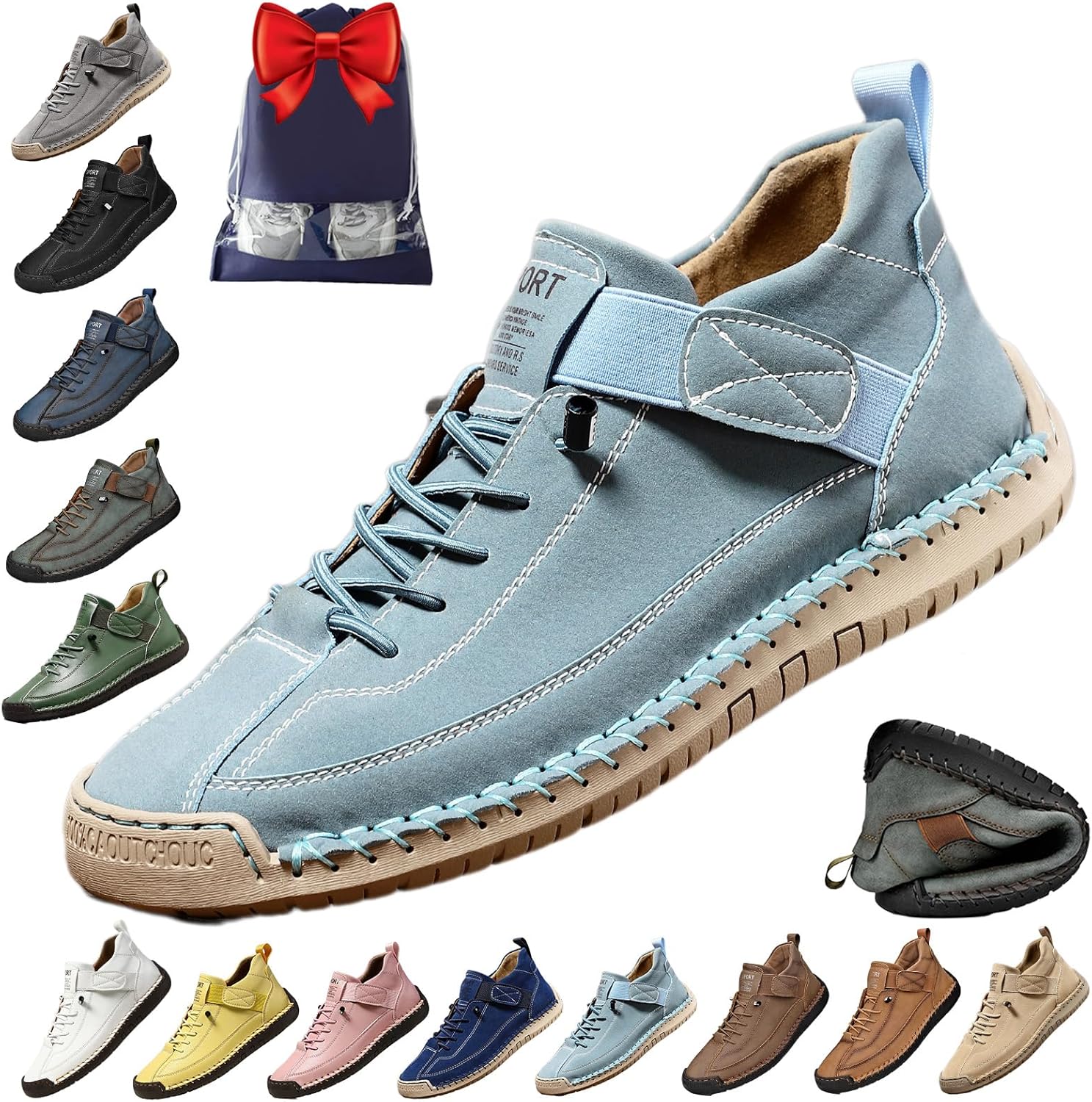 Удобные ортопедические кроссовки, унисекс, ручная работа, кожаные удобные туфли, ботинки с мягкой ортопедической поддержкой Noclerv, светло-голубой
Удобные ортопедические кроссовки, унисекс, ручная работа, кожаные удобные туфли, ботинки с мягкой ортопедической поддержкой Noclerv, светло-голубой