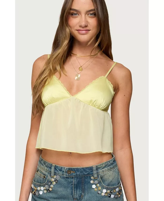 Женский топ-бэбидолл Krisa Sheer из шифона Edikted, желтый
Женский топ-бэбидолл Krisa Sheer из шифона Edikted, желтый