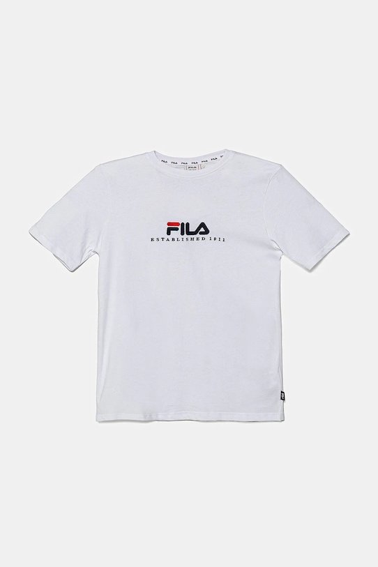 Детская хлопковая футболка LOHBERG Fila, белый 
Детская хлопковая футболка LOHBERG Fila, белый