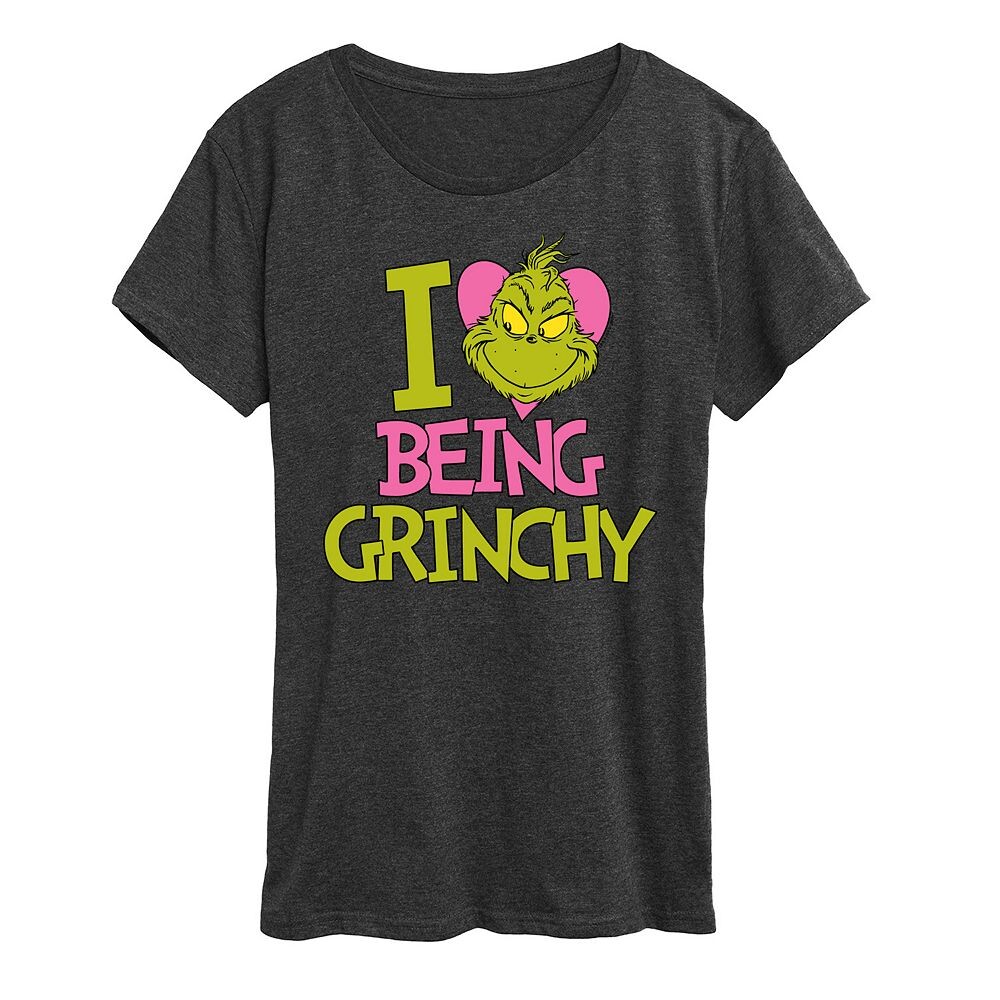 Женская футболка с рисунком Grinch I Love Being Grinchy Licensed Character, цвет Heather Charcoal
Женская футболка с рисунком Grinch I Love Being Grinchy Licensed Character, цвет Heather Charcoal