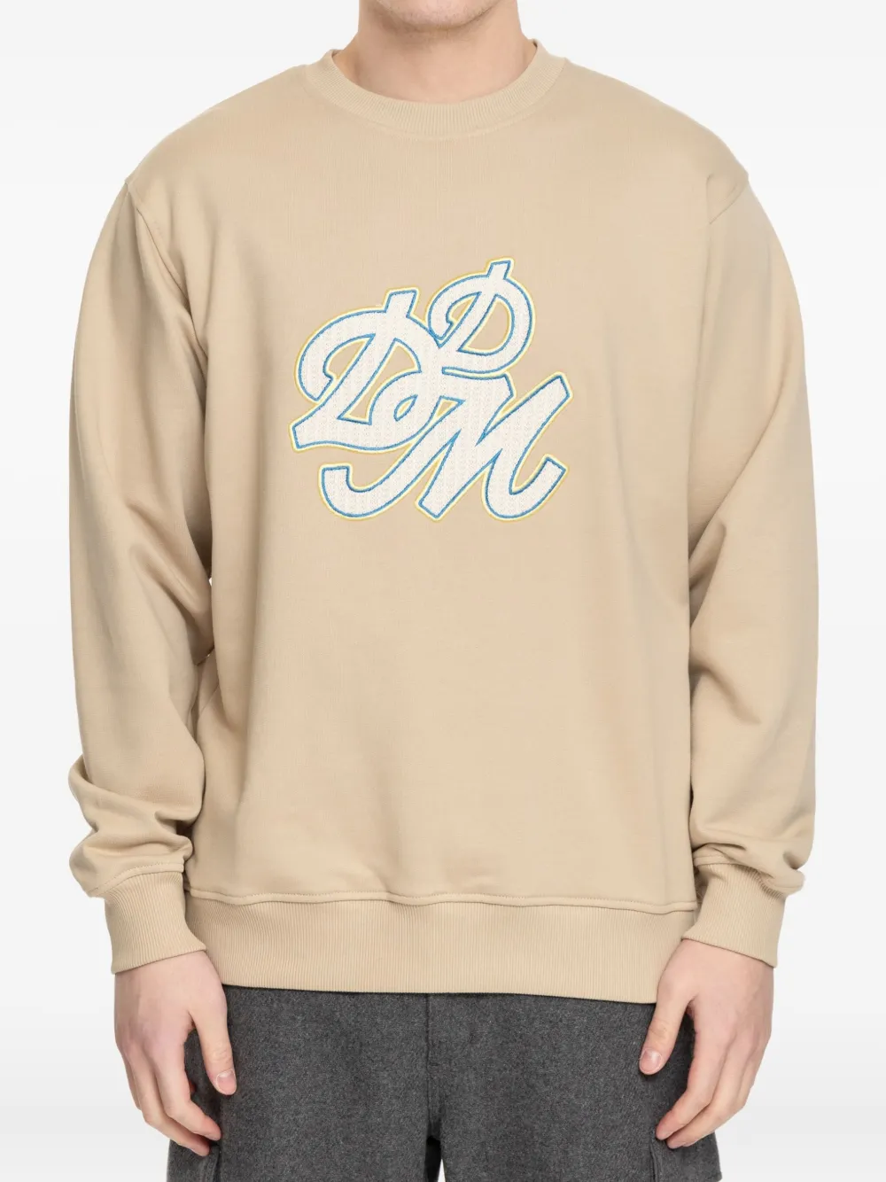 Толстовка с вышитым логотипом Drôle De Monsieur, нейтральный 
Толстовка с вышитым логотипом Drôle De Monsieur, нейтральный