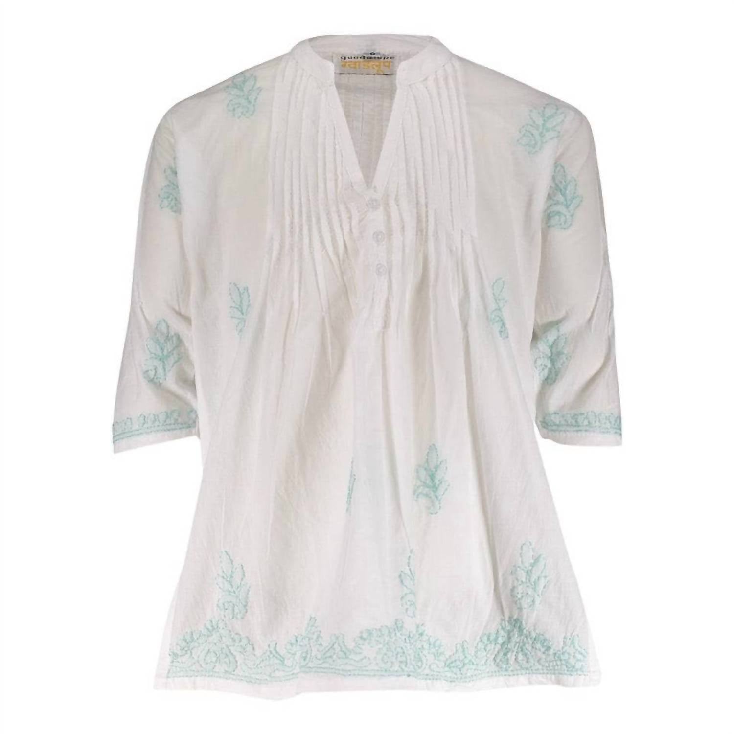 Женская туника «Маргарита» цвета морской волны Guadalupe Design, Aqua 
Женская туника «Маргарита» цвета морской волны Guadalupe Design, Aqua