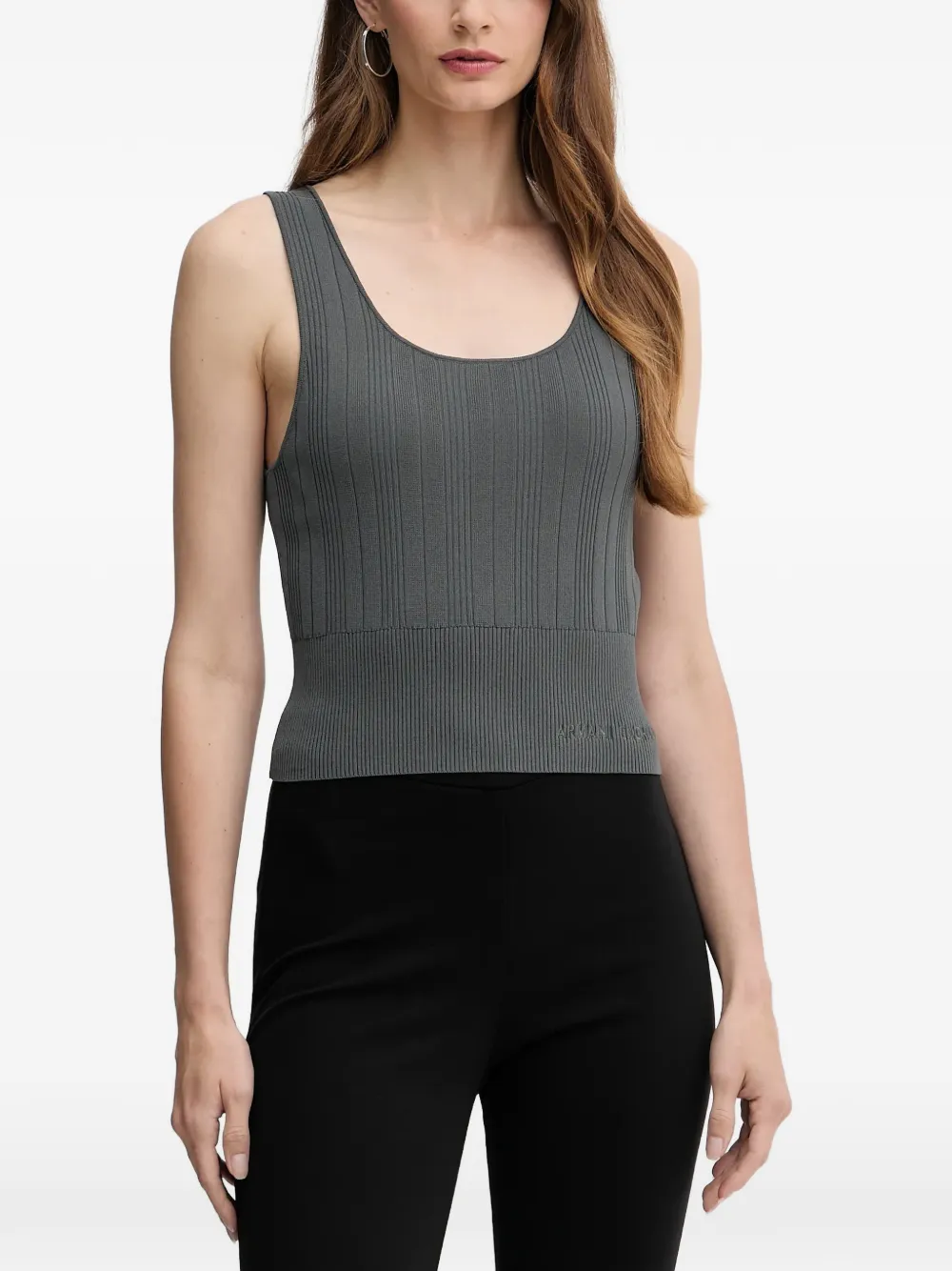 Рифленый топ Armani Exchange, серый
Рифленый топ Armani Exchange, серый