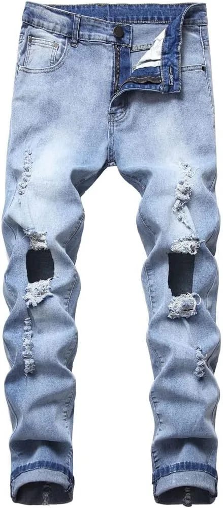 Рваные прямые мужские повседневные брюки Elastic Jeans SIDUFHAOPKLL
Рваные прямые мужские повседневные брюки Elastic Jeans SIDUFHAOPKLL