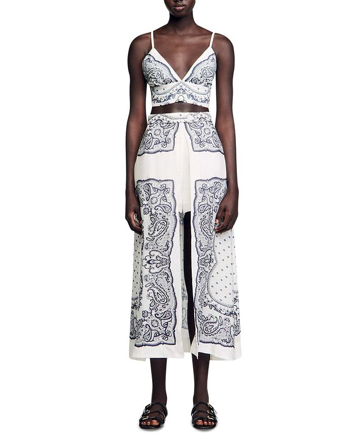 Кроп-топ с принтом банданы Sandro, мультиколор
Кроп-топ с принтом банданы Sandro, мультиколор