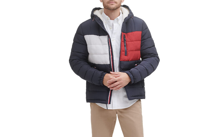 Стеганая куртка мужская темно-синяя Tommy Hilfiger, темно-синий 
Стеганая куртка мужская темно-синяя Tommy Hilfiger, темно-синий