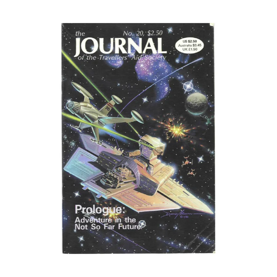 Журнал #20 "Raid on Stataorial, Prologue - Adventure in the Not So Far Future", Traveller - Journal of the Travellers' Aid Society
Журнал #20 "Raid on Stataorial, Prologue - Adventure in the Not So Far Future", Traveller - Journal of the Travellers' Aid Society