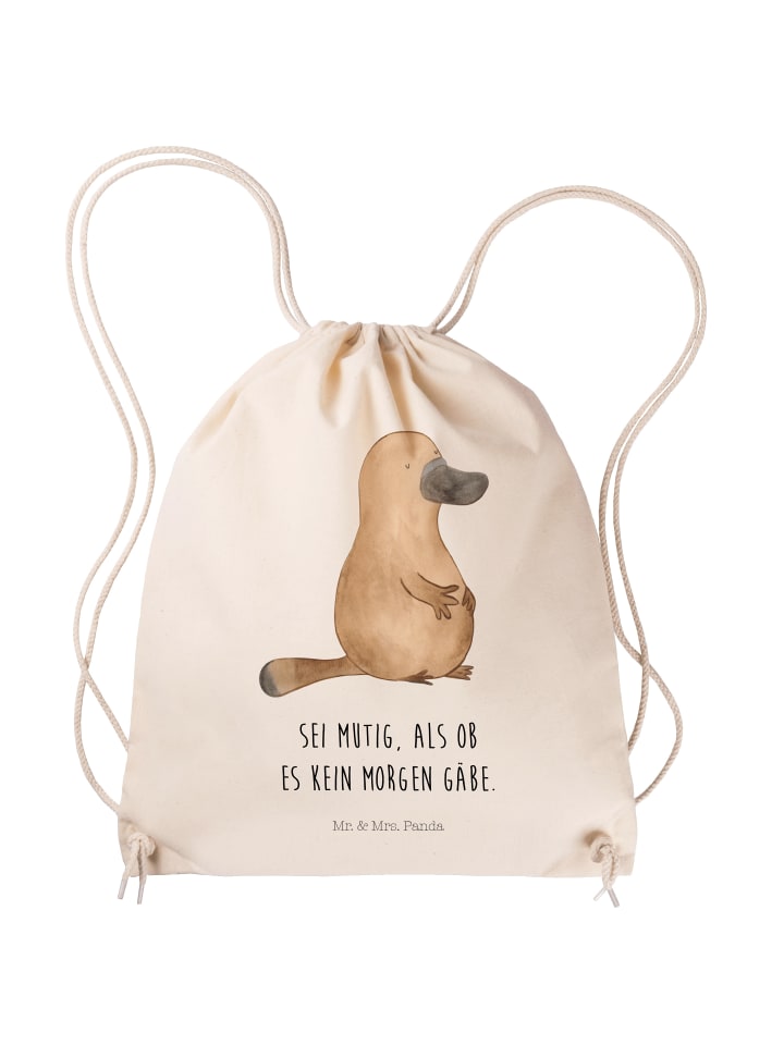 Сумка-шоппер с надписью Смелость утконоса в кремовом цвете Mr. & Mrs. Panda
Сумка-шоппер с надписью Смелость утконоса в кремовом цвете Mr. & Mrs. Panda