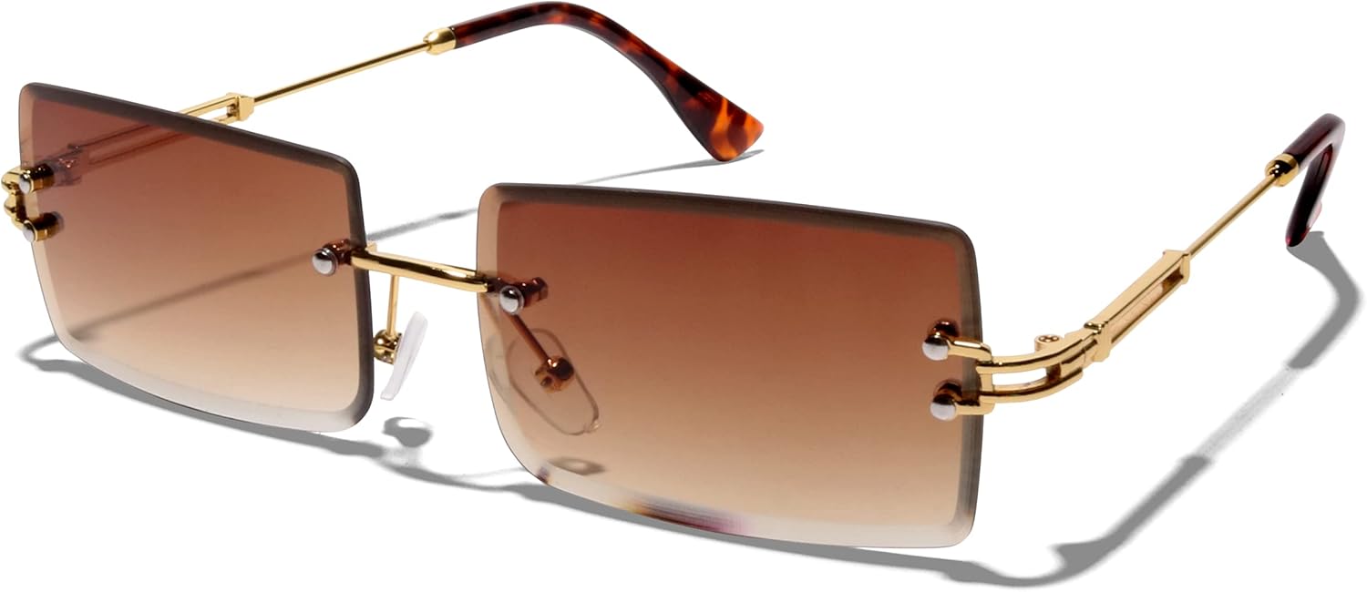 Солнцезащитные очки ShadyVEU в стиле ретро-винтаж, прямоугольные, в стиле Y2K, с градиентным покрытием, защитой от УФ-излучения UV400 и алмазной окантовкой, для мужчин и женщин, Gold Frame / Brown Lens Tortoise Tips
Солнцезащитные очки ShadyVEU в стиле ретро-винтаж, прямоугольные, в стиле Y2K, с градиентным покрытием, защитой от УФ-излучения UV400 и алмазной окантовкой, для мужчин и женщин, Gold Frame / Brown Lens Tortoise Tips