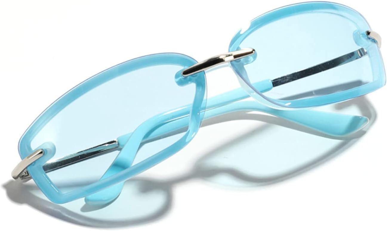 Солнцезащитные очки Willochra One Piece без оправы в стиле Y2K для женщин, модные серебристые зеркальные солнцезащитные очки для мужчин, хип-хоп панк-очки из сплава, Blue
Солнцезащитные очки Willochra One Piece без оправы в стиле Y2K для женщин, модные серебристые зеркальные солнцезащитные очки для мужчин, хип-хоп панк-очки из сплава, Blue