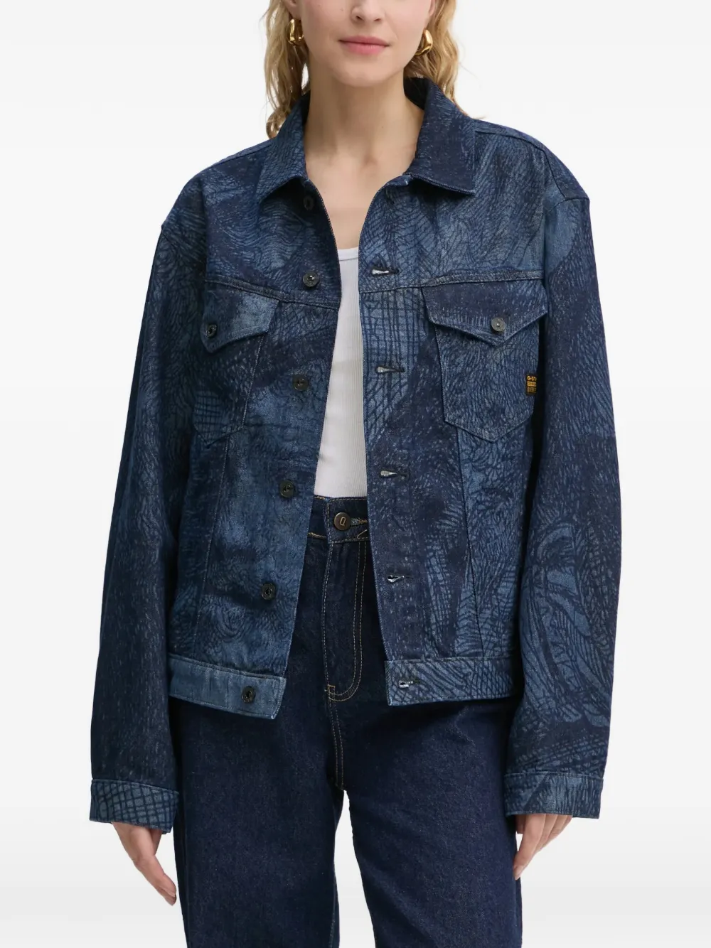 Джинсовая куртка с узором "Рембрандт" G-Star Raw, синий
Джинсовая куртка с узором "Рембрандт" G-Star Raw, синий