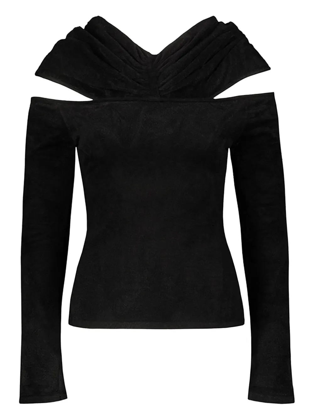 Ребристый топ с высоким воротом Alexandre Vauthier, черный
Ребристый топ с высоким воротом Alexandre Vauthier, черный