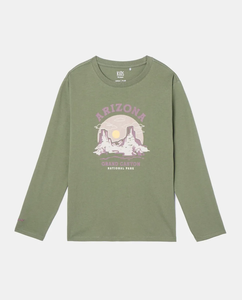 Детская футболка с длинным рукавом с вышивкой на рукаве Kids El Corte Inglés, зеленый
Детская футболка с длинным рукавом с вышивкой на рукаве Kids El Corte Inglés, зеленый